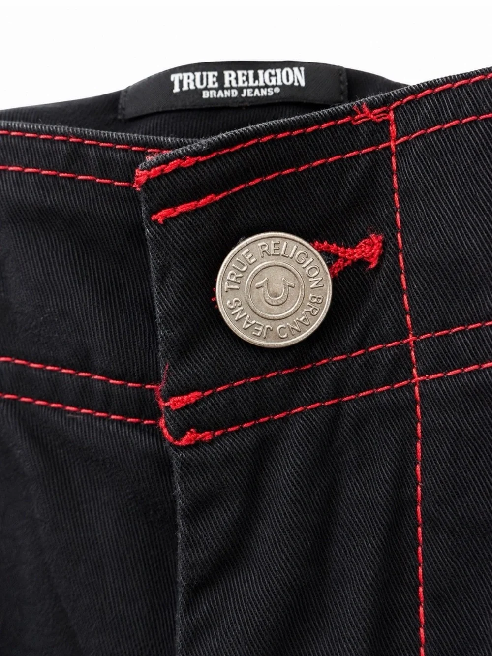 NWT Men's True Religion Cargo Pants with Red Stitching